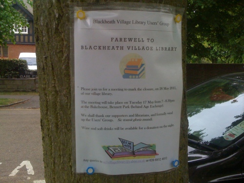 Farewell To Blackheath Library (UK)