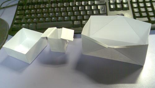 Origami bin liner replacements prototypes